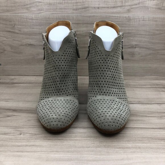 Rag & Bone Ankle Boots Womens EU 39.5 Light Gray Suede Double Zip Booties - Picture 5 of 10